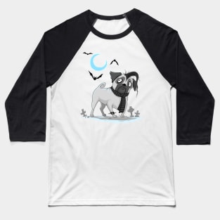 Pug in the cemetery Baseball T-Shirt